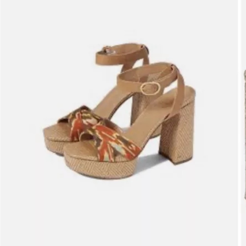 SAM EDELMAN Women's Heel Platform Sandals 8.5 New Trendy Shoe Blocky Neutral